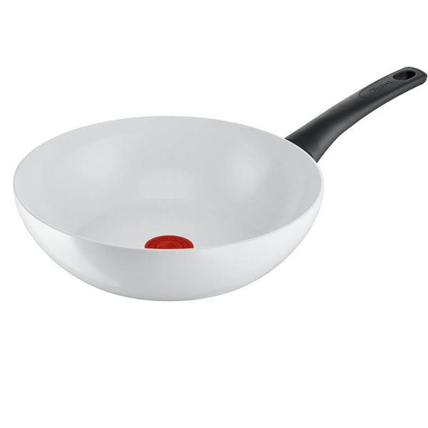 Tefal Ceramic Control wokpanne 28 cm hvit