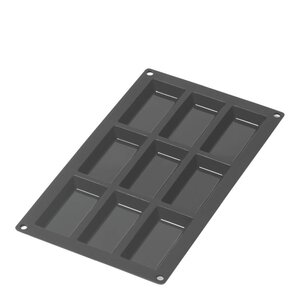 Lékué Silikonform for Financier 9 hull svart