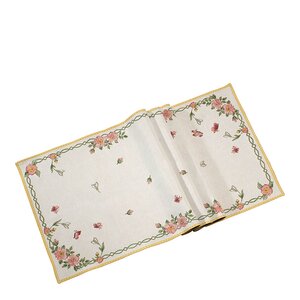 Villeroy & Boch Spring Fantasy New Flowers bordløper XL 143x49 cm grønn/hvit