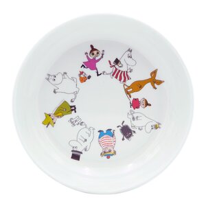 Moomin Mummifamilien dyp tallerken 17 cm melain hvit