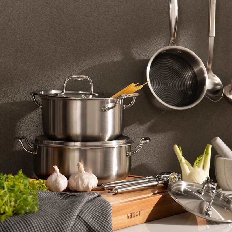 Modern House Rix Circle grytesett 3 deler 1,6/3,2/4 L blankt stål