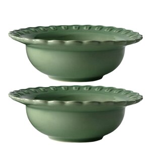 PotteryJo TULIPA dyp tallerken 17 cm 2 stk verona green 