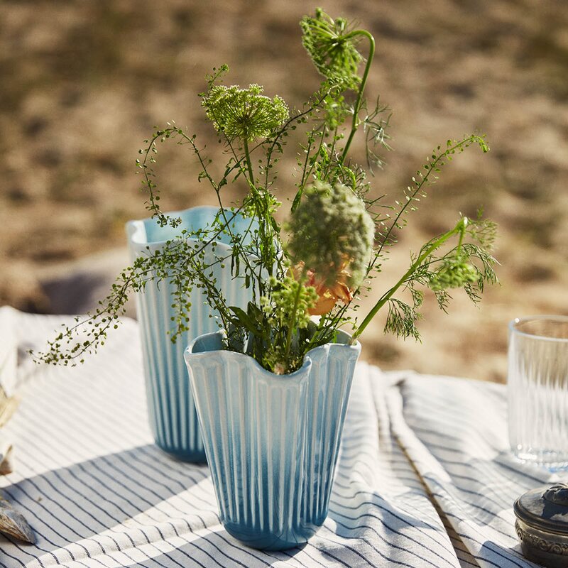 Kähler Hammershøi unfold vase 20,5 cm blå