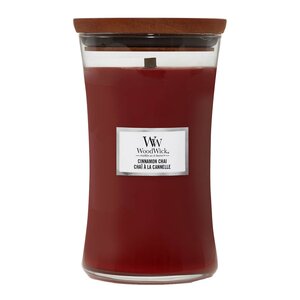 WoodWick Hourglass duftlys stor cinnamon chai