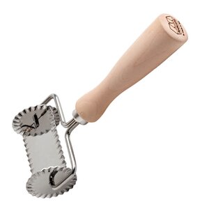 Marcato Pastakutter rektangulær tannet 6 cm rustfritt stål/tre