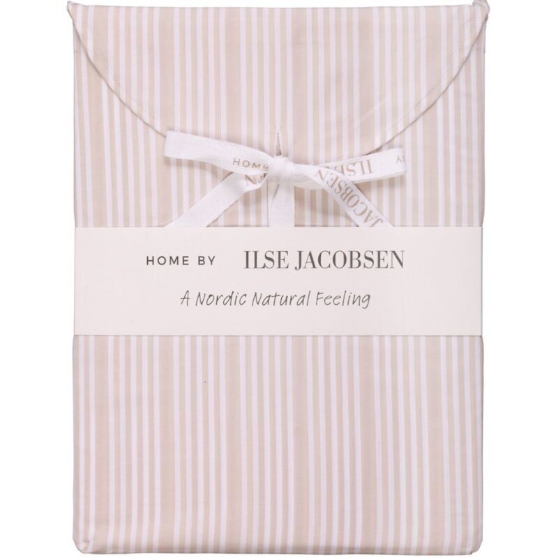 Home by Ilse Jacobsen Bedding Collection dynetrekk 140x220+50x70 cm sand stripes