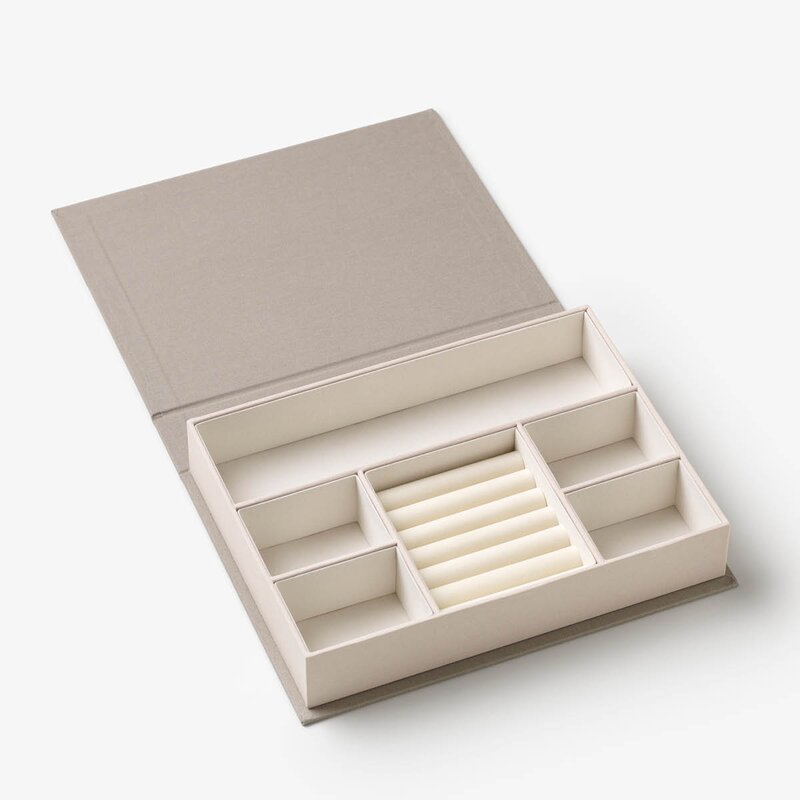 Printworks Gilded smykkeskrin 26x20 cm beige/gull