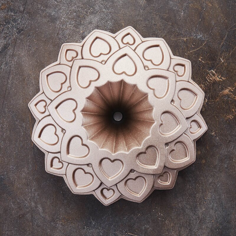 Birkmann Contoura bakeform hjerte 27 cm sølv