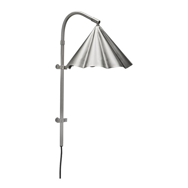 House Doctor Flola vegglampe 51 cm børstet sølvfinish
