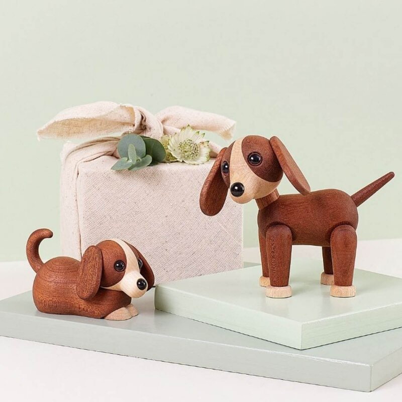 Spring Copenhagen Jojo Valp trefigur 5 cm mahogni