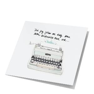 Emmeselle Store kunstkort skrivemaskin