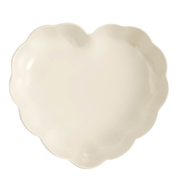 Emile Henry Madeleine ildfast form hjerte 26,5 cm 1,8L Cream