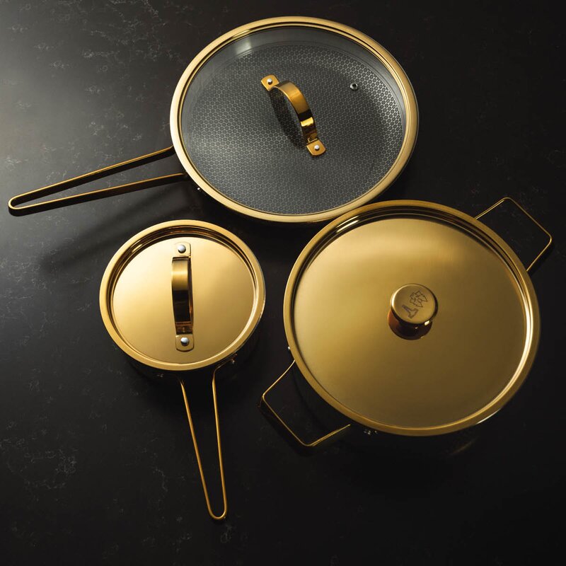 Vargen & Thor Brassa grytesett 3 deler messing