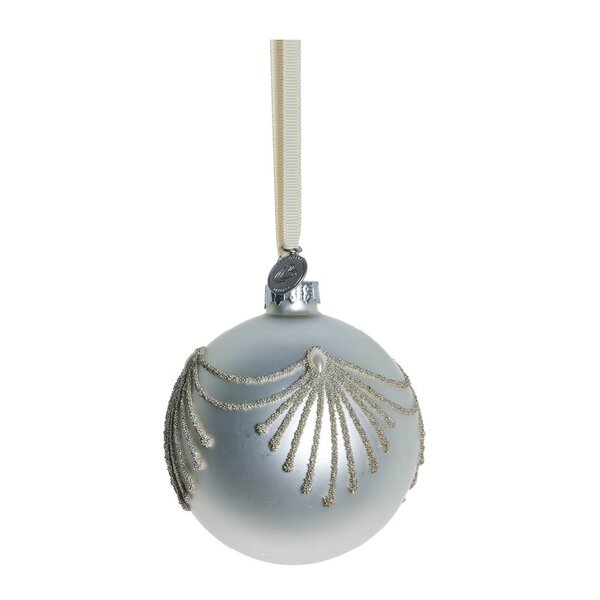 Lene Bjerre Perline juledekorasjon 8 cm blå/benhvit