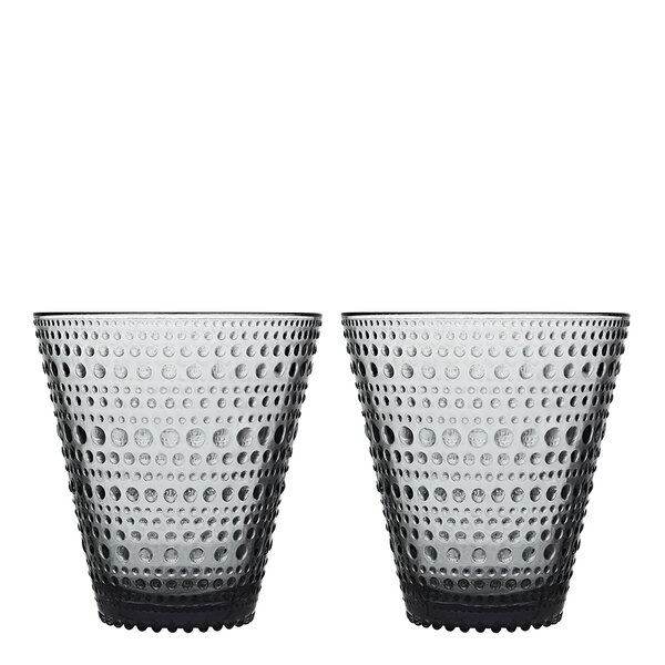 iittala Kastehelmi glass 30 cl 2 stk grå