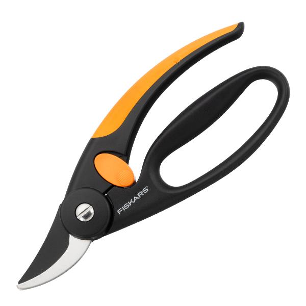 Fiskars Fingerloop rosesaks softgrip sideskjær svart