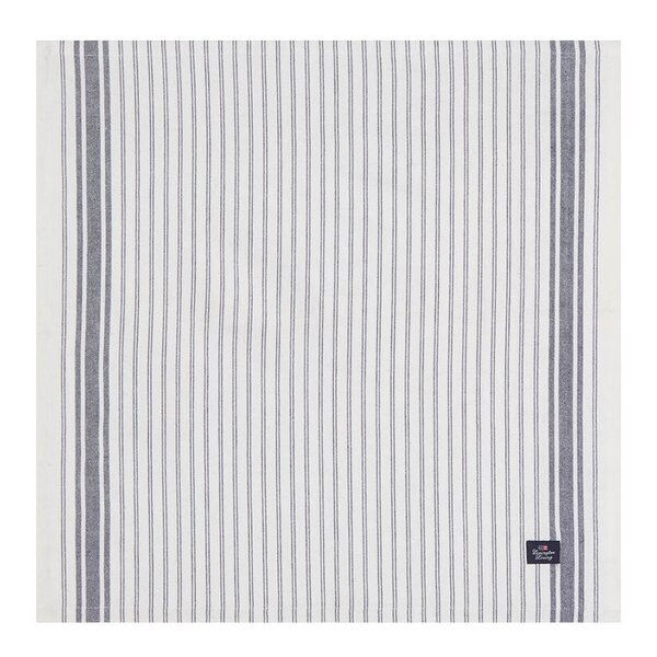 Lexington Icons stripete oxfordserviett 50x50 cm hvit/dress blå
