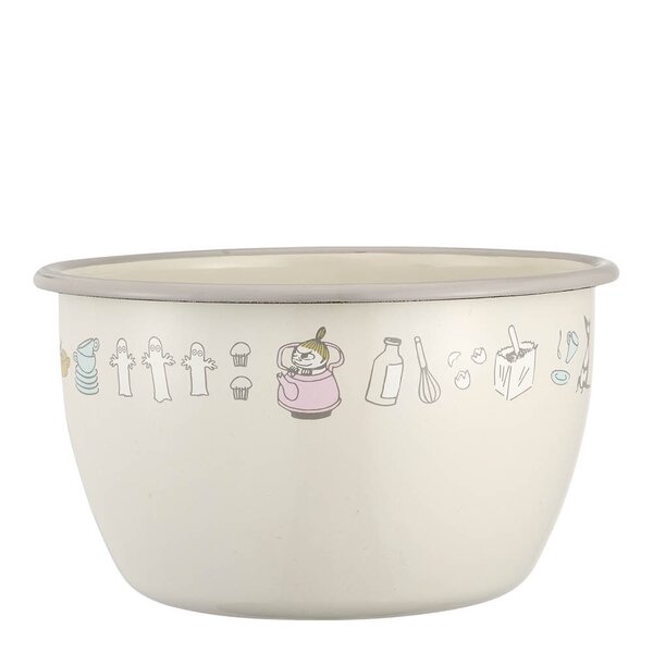 Muurla Mummi emaljebolle 20 cm Bon Appétit beige