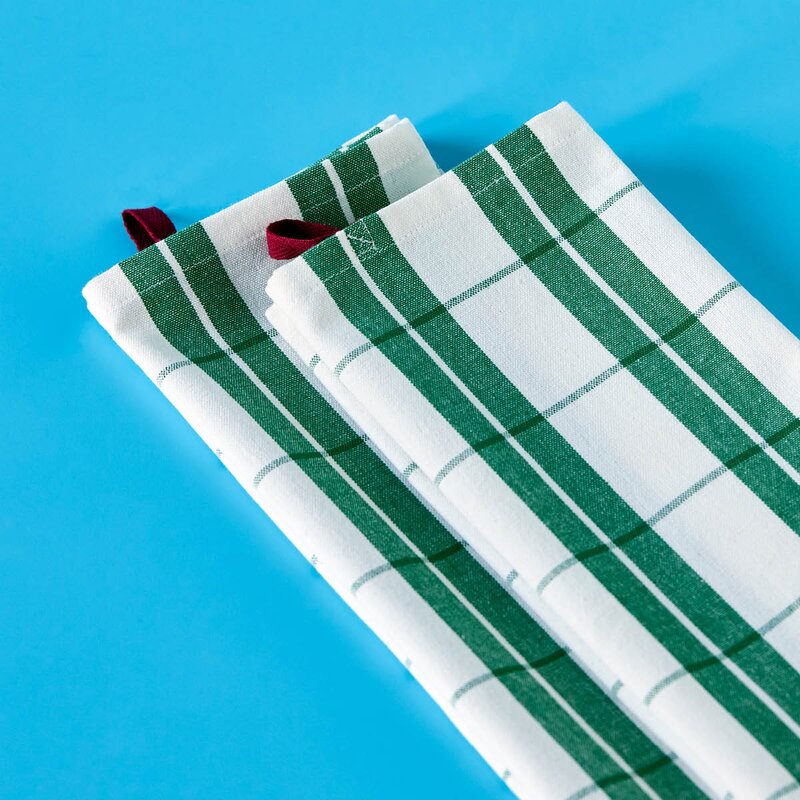 Nicolas Vahé Chef kjøkkenhåndkle 50x70 cm 2 stk grønn/hvit