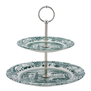 Spode Heritage Green Italian etasjefat med to plan 23,5x27 cm 