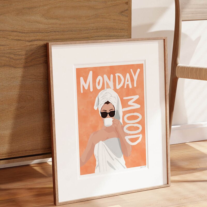 Poster & Frame ByKammille poster 50x70 cm monday mood