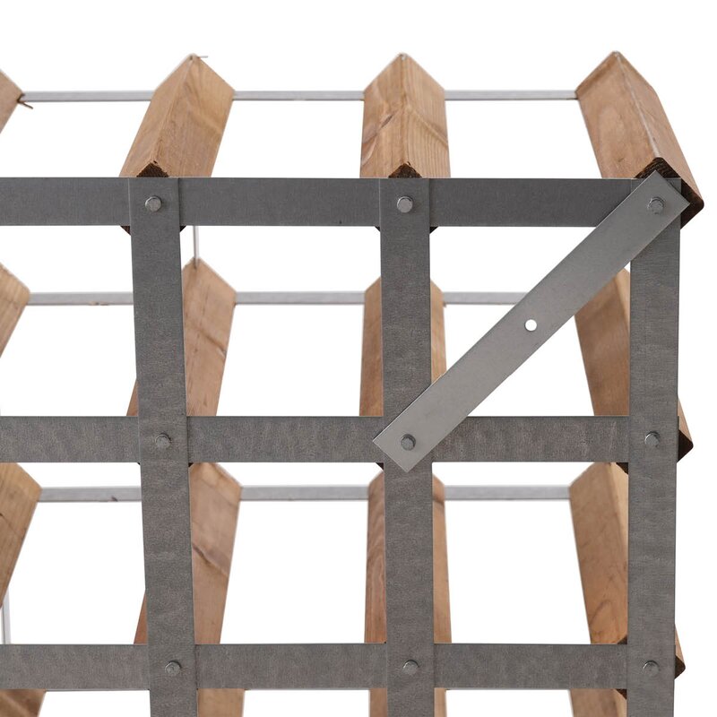 The Swedish Wine Rack Factory Vinstativ 9 flasker montert lys eik