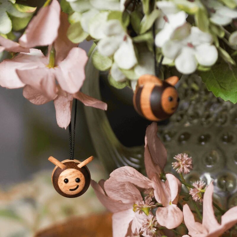 FableWood Bie trefigur 3 cm 2 stk gummitre/sapele