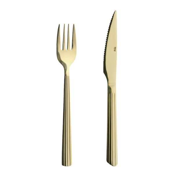 Aida RAW bestikksett steak 8 deler champagnegull