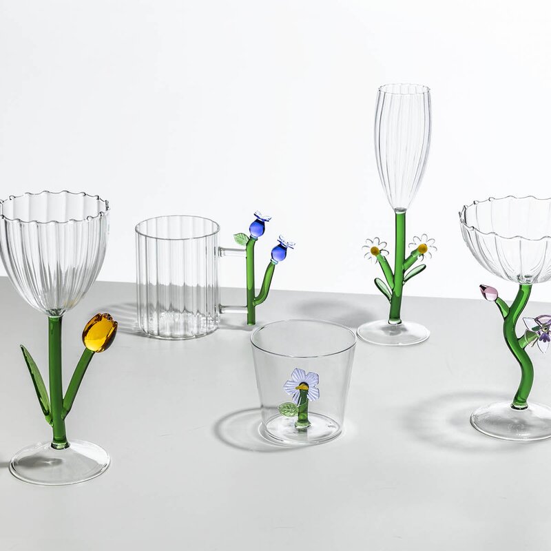 Ichendorf Milano Botanica optisk champagneglass 16 cl tusenfryd