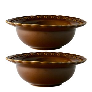 PotteryJo TULIPA dyp tallerken 17 cm 2 stk umbra