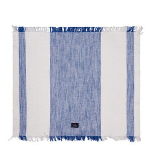 Lexington Striped bordbrikke med frynser 50x40 cm blå/hvit