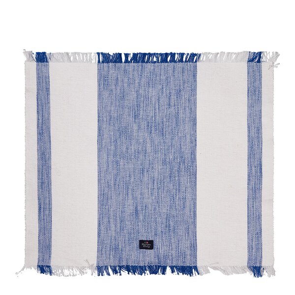 Lexington Striped bordbrikke med frynser 50x40 cm blå/hvit