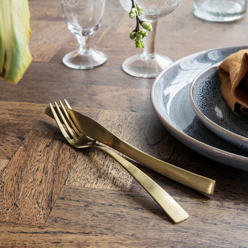 House Doctor Bestikksett Golden 16 deler gyllen