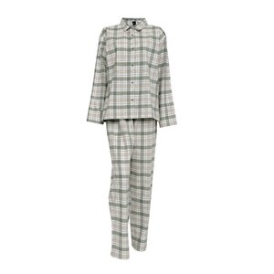 Høie Gabriel flanell pyjamas dame str M dempet grønn