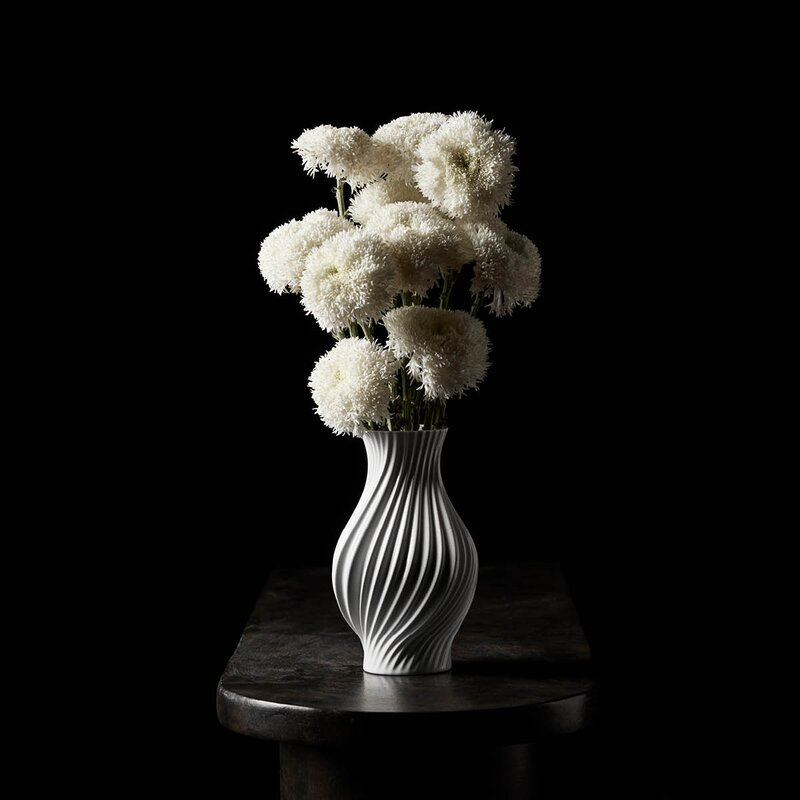 Lyngby Porcelæn Twist vase 25 cm hvit