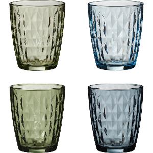 Aida Mosaic vannglass 34 cl 4 stk shades of blue/green