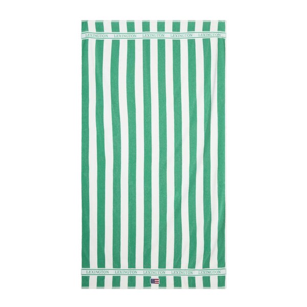 Lexington Strandhåndkle 180x100 cm frotté grønn/hvit