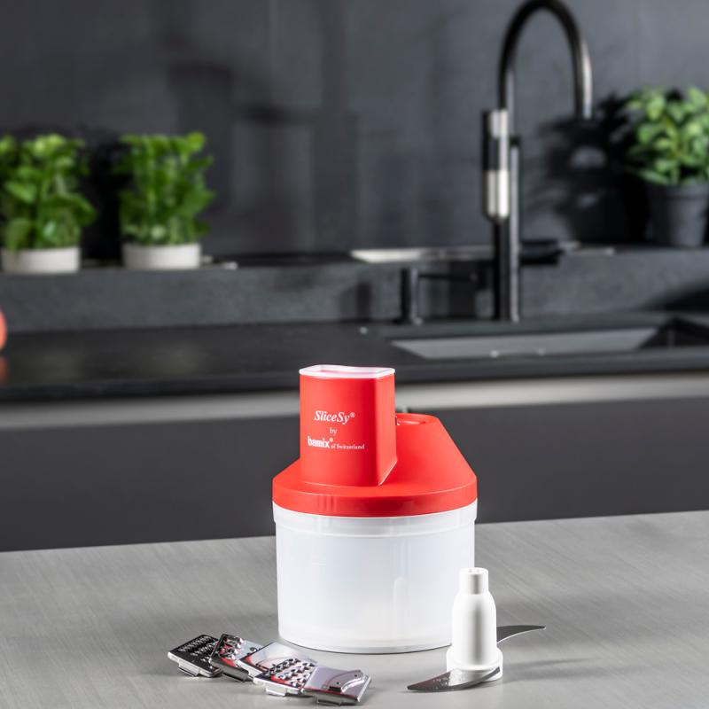 Bamix SliceSy tilbehør til stavmikser rød