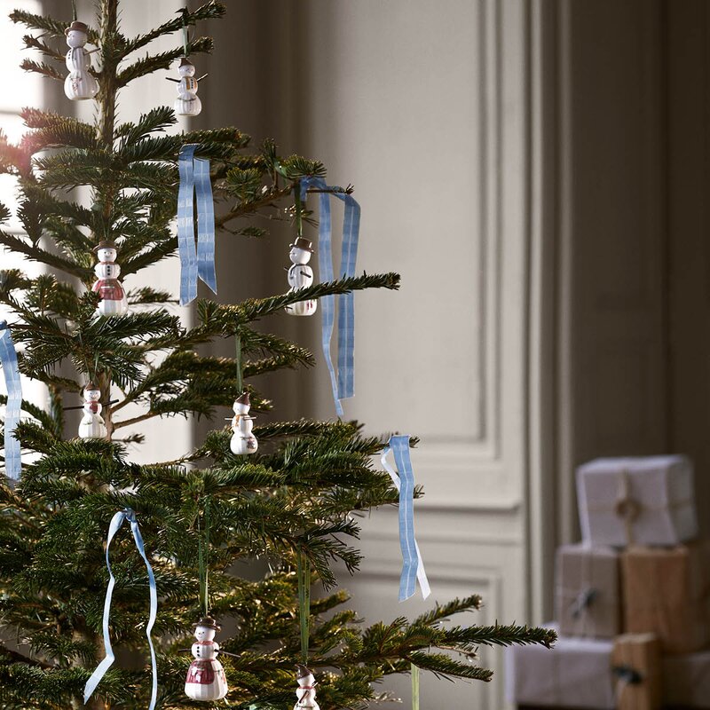 Kähler Hammershøi Christmas snøgutt hengende 7 cm hvit m/ dekor