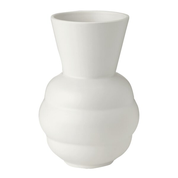 Knabstrup Keramik Tortus Archie No.1 vase 21 cm hvit