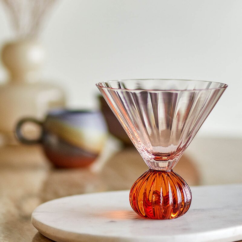 Bloomingville Taurin cocktailglass 30 cl rosa