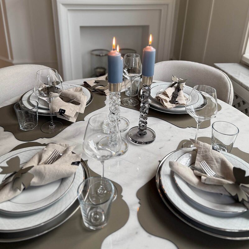 MiLLE W NORDISK DESIGN Vintage bordbrikke 44x35 cm grå