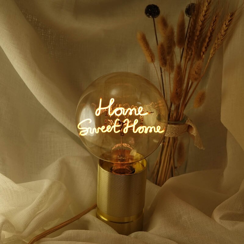 Elements Lighting MITB lyspære LED 17 cm Home Sweet Home ravfarget