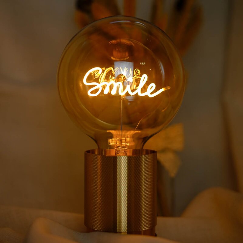 Elements Lighting MITB lyspære LED 17 cm Smile ravfarget