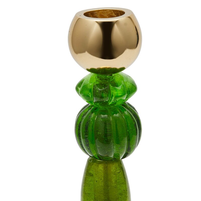 Pols Potten Beads lysestake S 34 cm mørk grønn