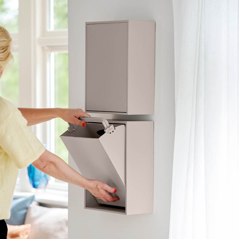 ReCollector Recycling kildesorteringsboks 30x15x40 cm Silver Cloud Grey