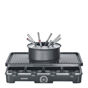 Severin Fondue-raclette kombinert 2-i-1 RG 2347 svart