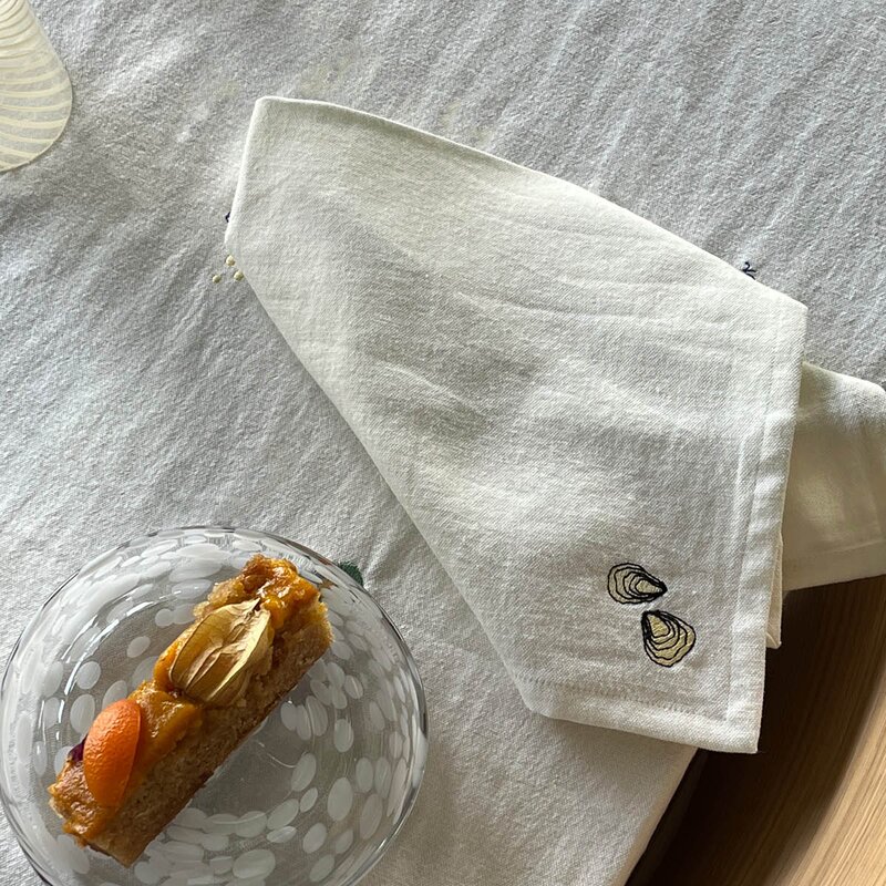 OYOY New Year serviett 45x45 cm 4 stk offwhite