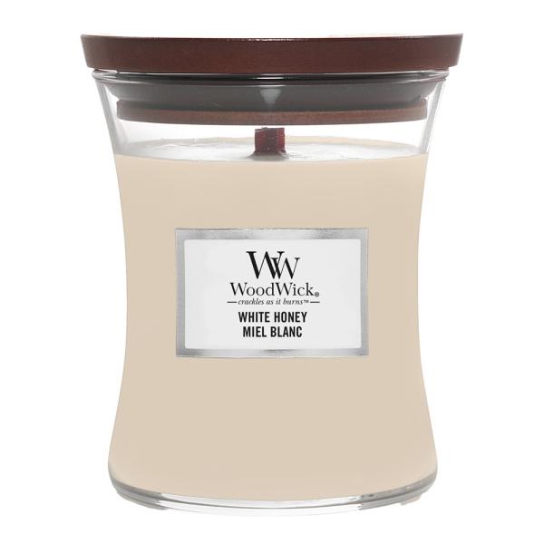 WoodWick – Hourglass duftlys medium white honey