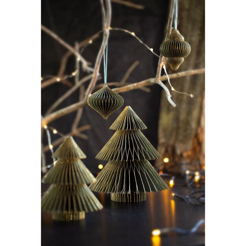 Stiernholm Juletre papir 20 cm grønn